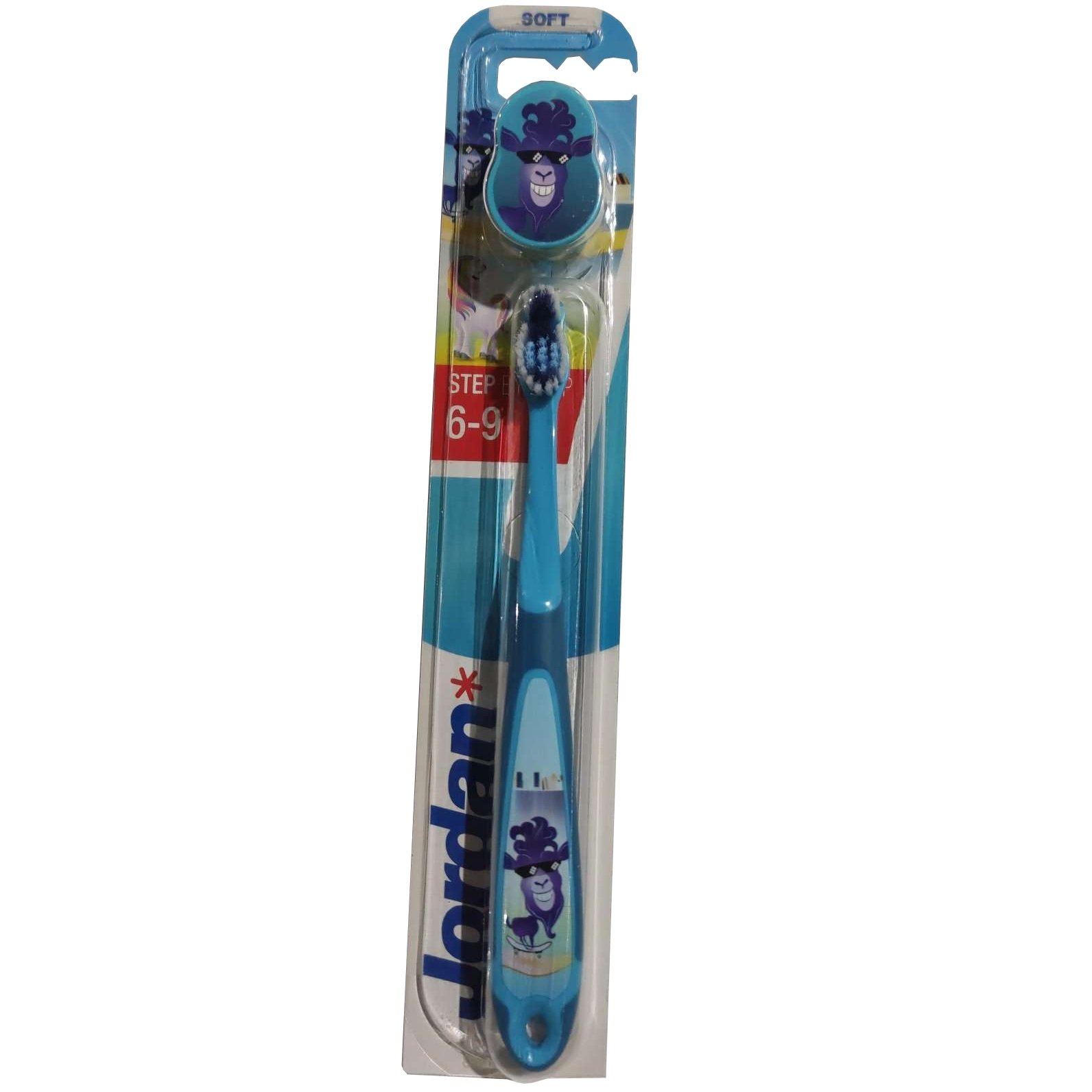 Дитяча зубна щітка Jordan Step 3, 6 - 9 років, м'яка, блакитний - фото 1
