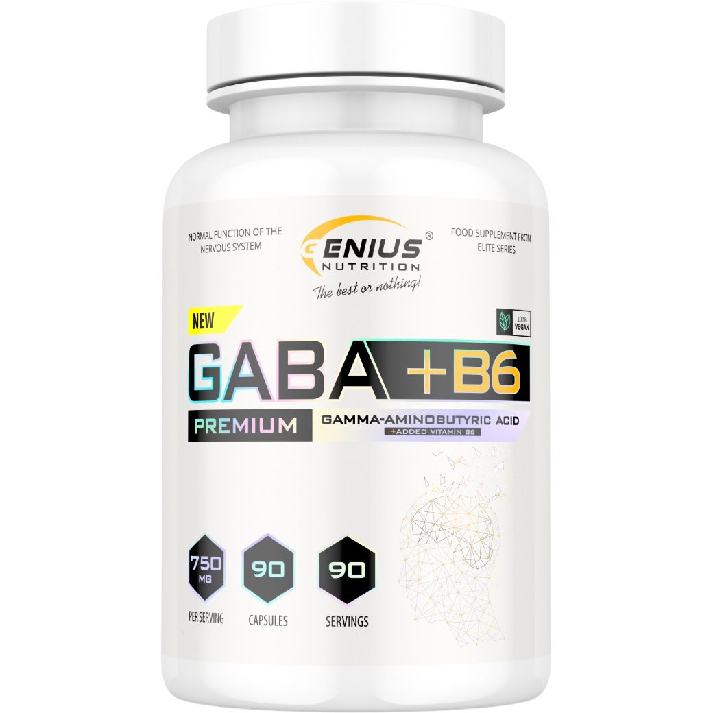 Амінокислота Genius Nutrition GABA + B6 90 капсул - фото 1