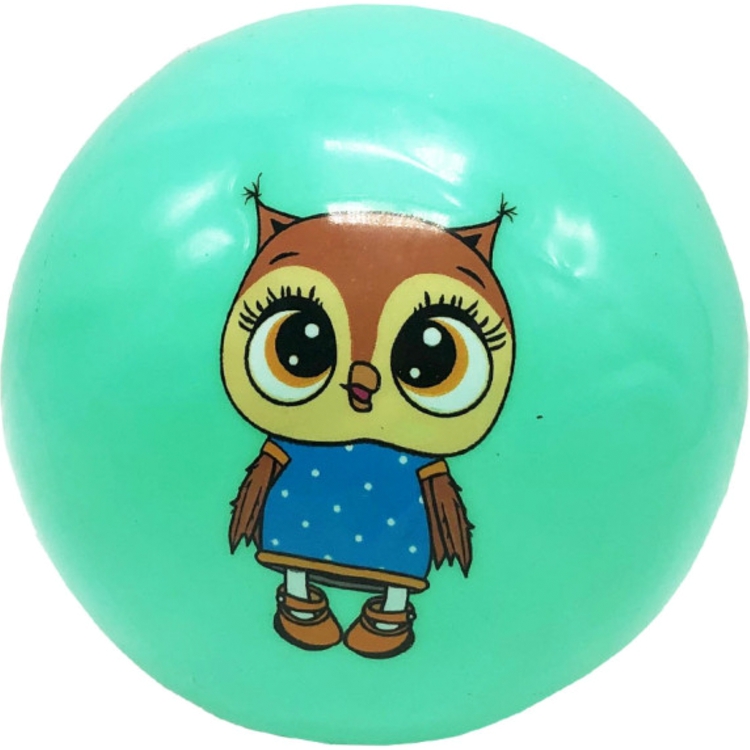 Мяч детский Bambi Животные 15 см бирюзовый (RB2111(Turquoise)) - фото 1