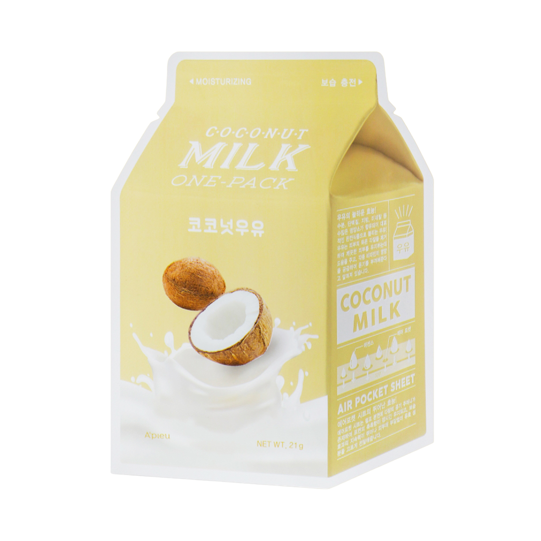 Тканинна маска A'pieu Coconut Milk One-Pack з екстрактом кокоса, 21 мл - фото 1