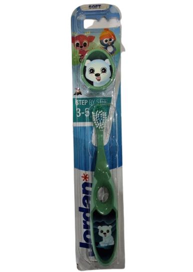 Дитяча зубна щітка Jordan Step 2, 3 - 5 років, м'яка, зелений - фото 1