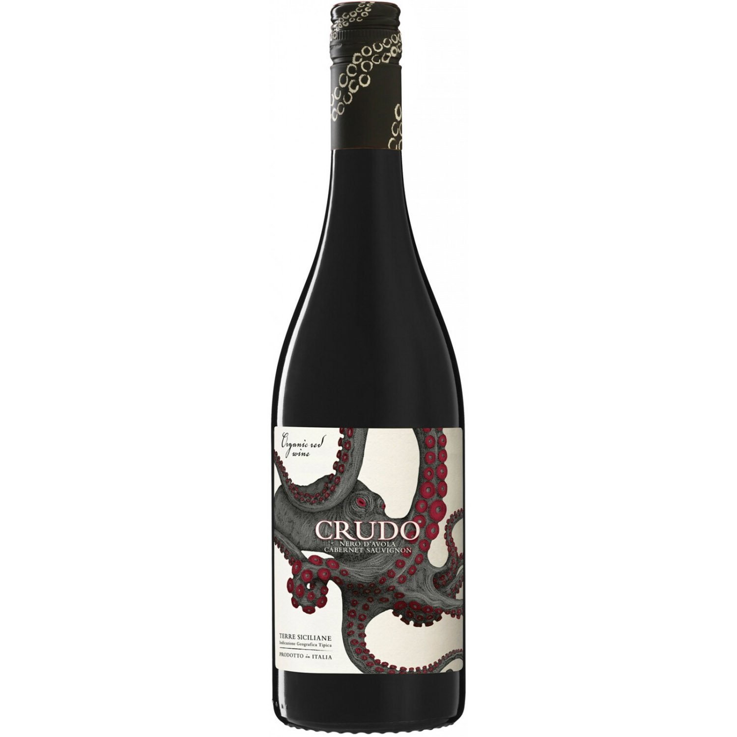 Вино Mare Magnum Crudo Nero d'Avola Cabernet Organic, красное, сухое, 0,75 л - фото 1