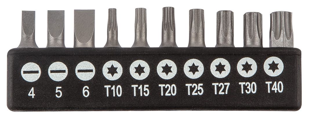 Викрутка Neo Tools 10 біт, SL, PH, Torx, сталь CrV 14 предметів (04-196) - фото 6