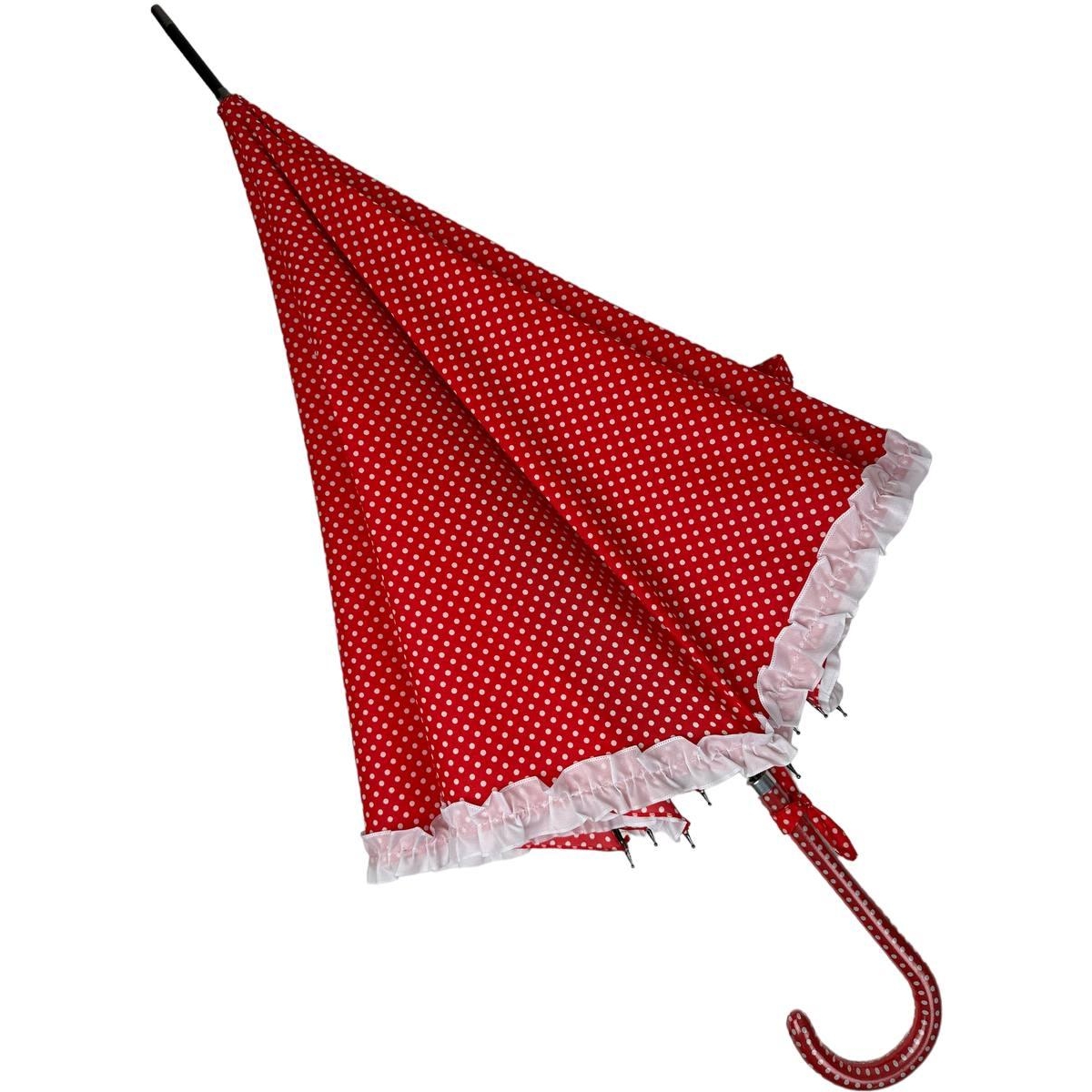 Жіноча парасолька-палиця напівавтомат Swifts 94 см червона - фото 1