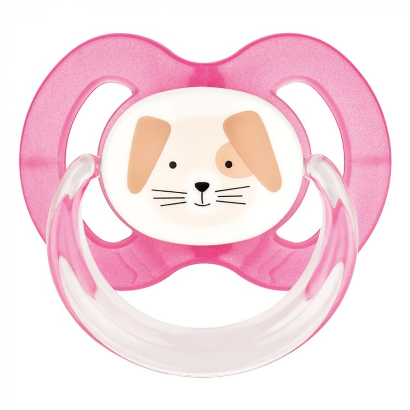 Пустушка силіконова Baby-Nova Pets анатомічна 6-18 міс. рожевий та бузковий 2 шт. (3962318) - фото 3