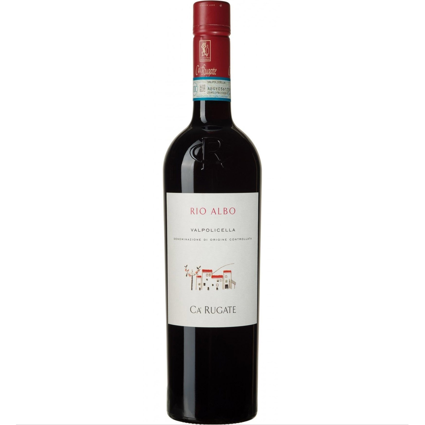 Вино Ca' Rugate Rio Albo Valpolicella DOC 2019 червоне сухе 0.375 л - фото 1