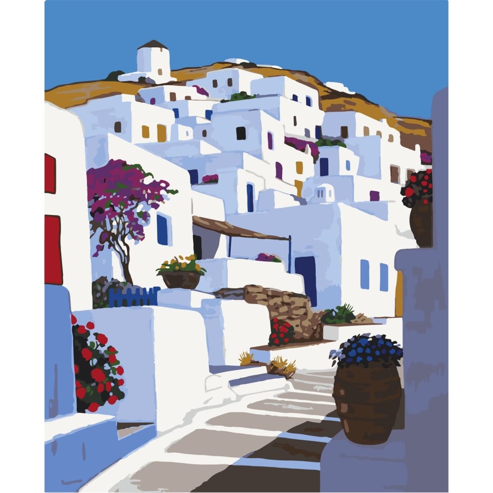 Картина по номерам ArtCraft Санторини Греция 40x50 см (11238-AC) - фото 1