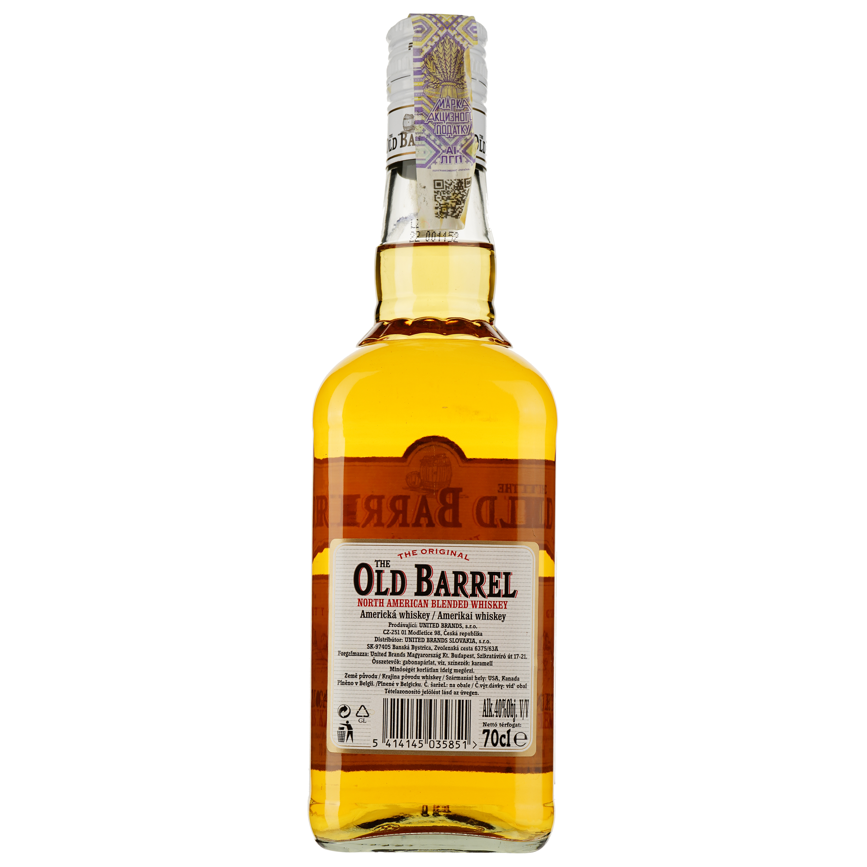 Виски The Old Barrel Blended American Whiskey 40% 0.7 л - фото 2