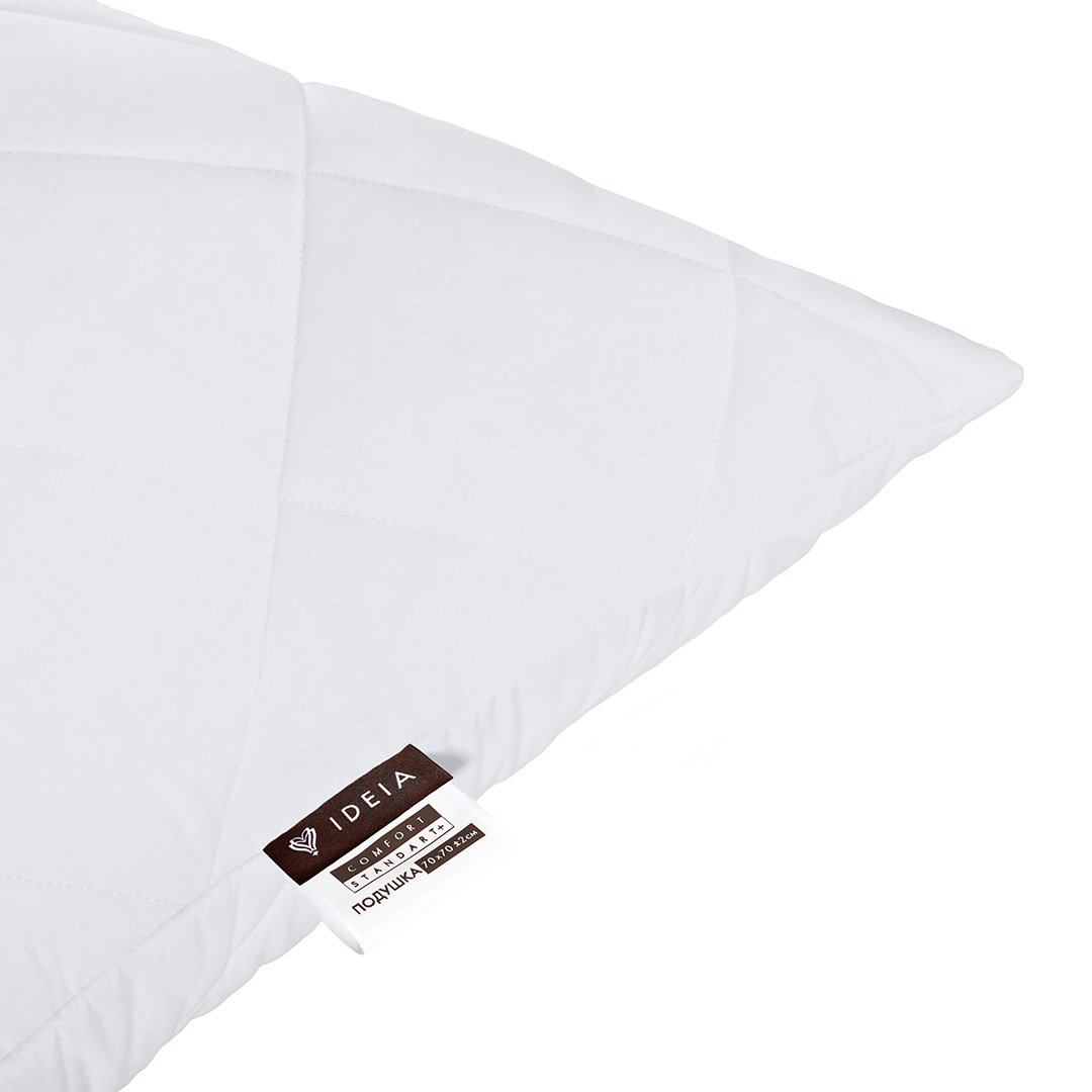 Подушка Ideia Nordic Comfort, зі стьобаним чохлом, 70х70 см, білий (8-34690) - фото 2