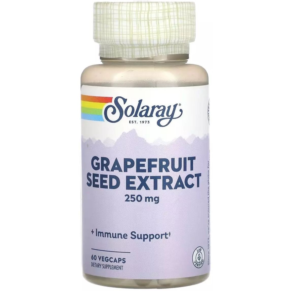 Экстракт семян грейпфрута Solaray Grapefruit Seed Extract 250 мг 60 вегетарианских капсул - фото 1