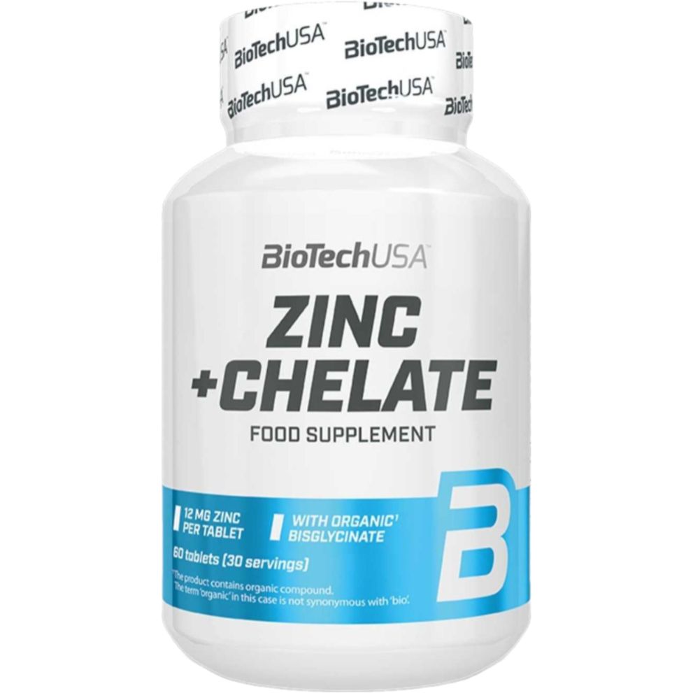 Мінерали BioTech Zinc + Chelate 60 таблеток - фото 1