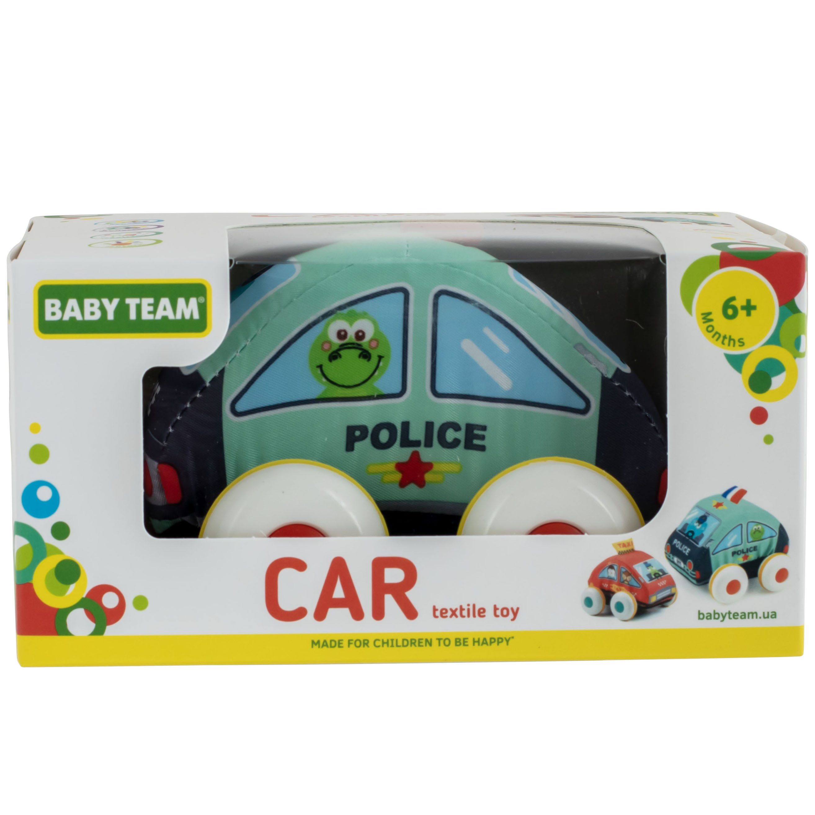 Іграшка текстильна Baby Team Машинка Поліція (8420) - фото 3