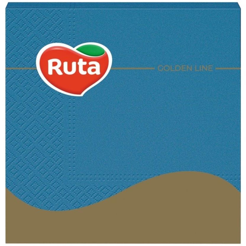Серветки Ruta, тришарові, 33х33 см, 20 шт., лазурні - фото 1