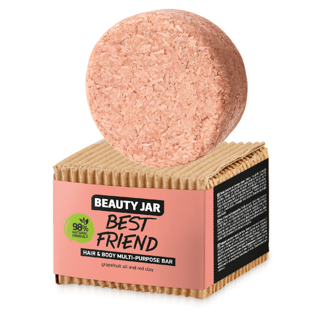 Твердый шампунь-мыло Beauty Jar Best friend, для волос и тела, 65 г - фото 1