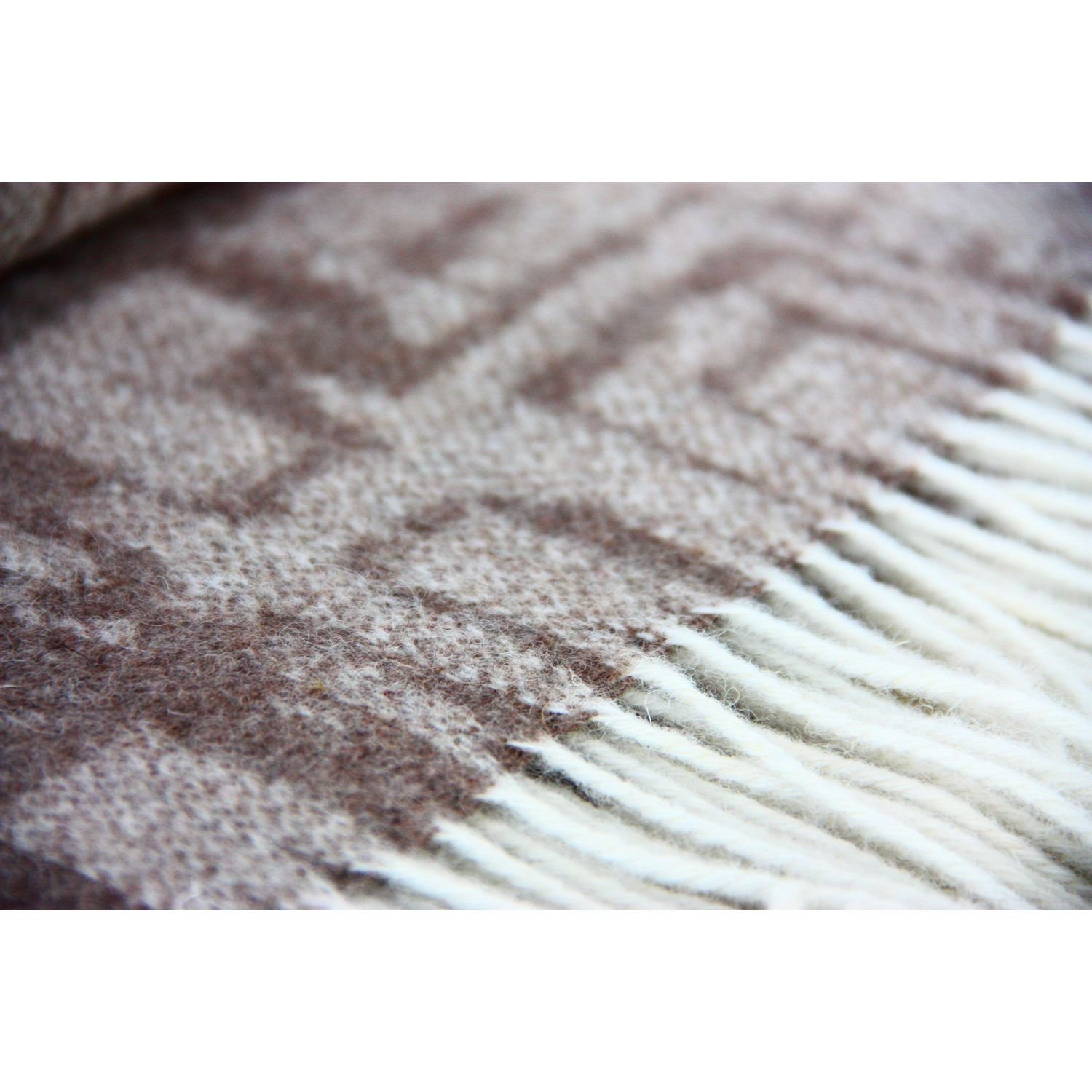 Плед Vladi Marsel Manifold, 140х200 см, коричневый с белым (603999) - фото 9