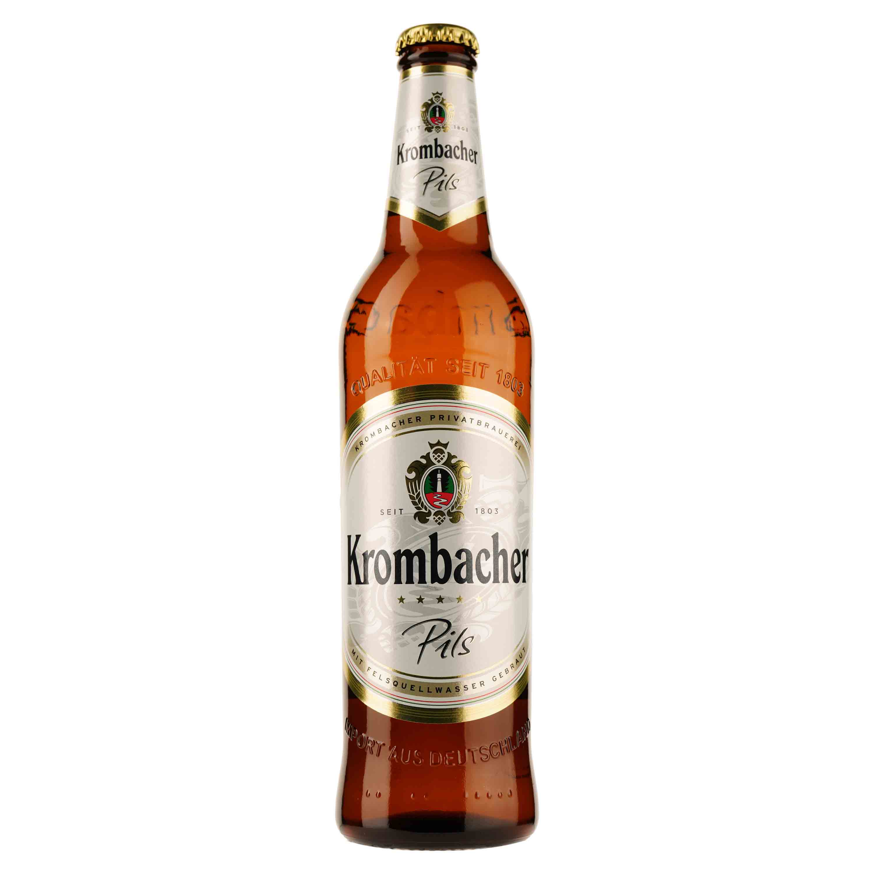 Набір пива Krombacher (Pils 2 шт. х 0.5 л, Dark 2 шт. х 0.5 л) + келих - фото 7