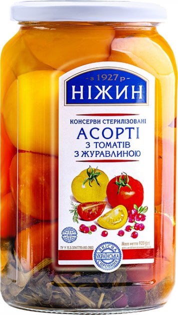 Ассорти Ніжин из томатов с клюквой 920 г (777413) - фото 1