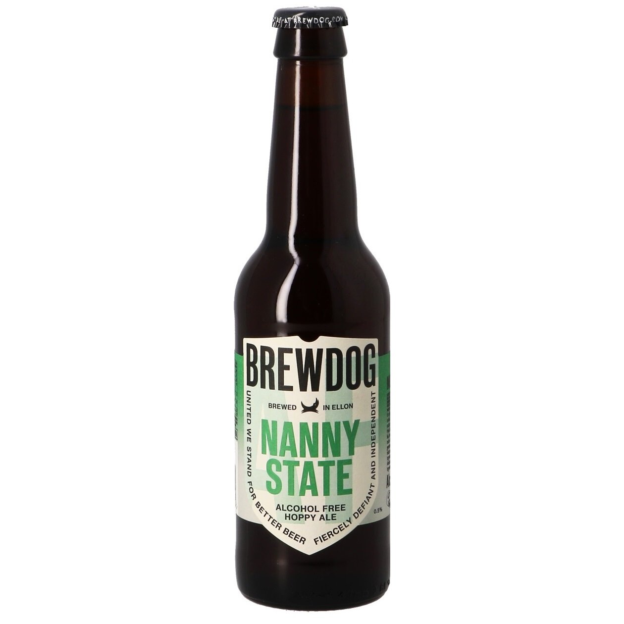 Пиво безалкогольное BrewDog Nanny State, светлое, фильтрованное, 0,5%, 0,33 л - фото 1
