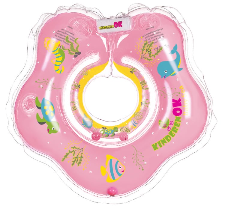 Круг для купания KinderenOK Baby Sea, с погремушкой, розовый (210319) - фото 1