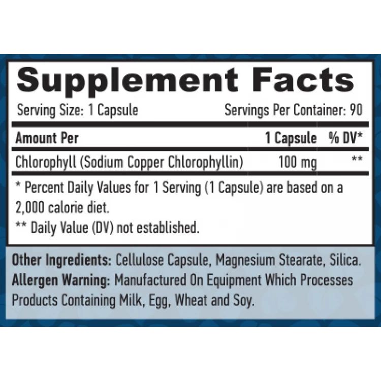 Хлорофіл Haya Labs Chlorophyll 100 мг 90 капсули (820259) - фото 2