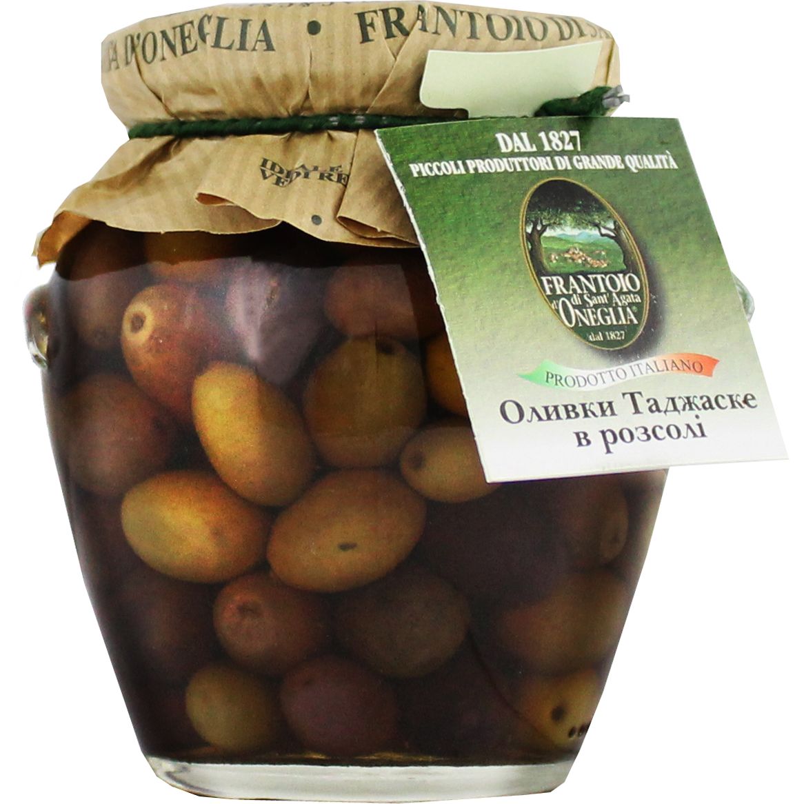 Оливки Frantoio di Sant'agata Таджаске в розсолі з кісточкою 300 г - фото 1