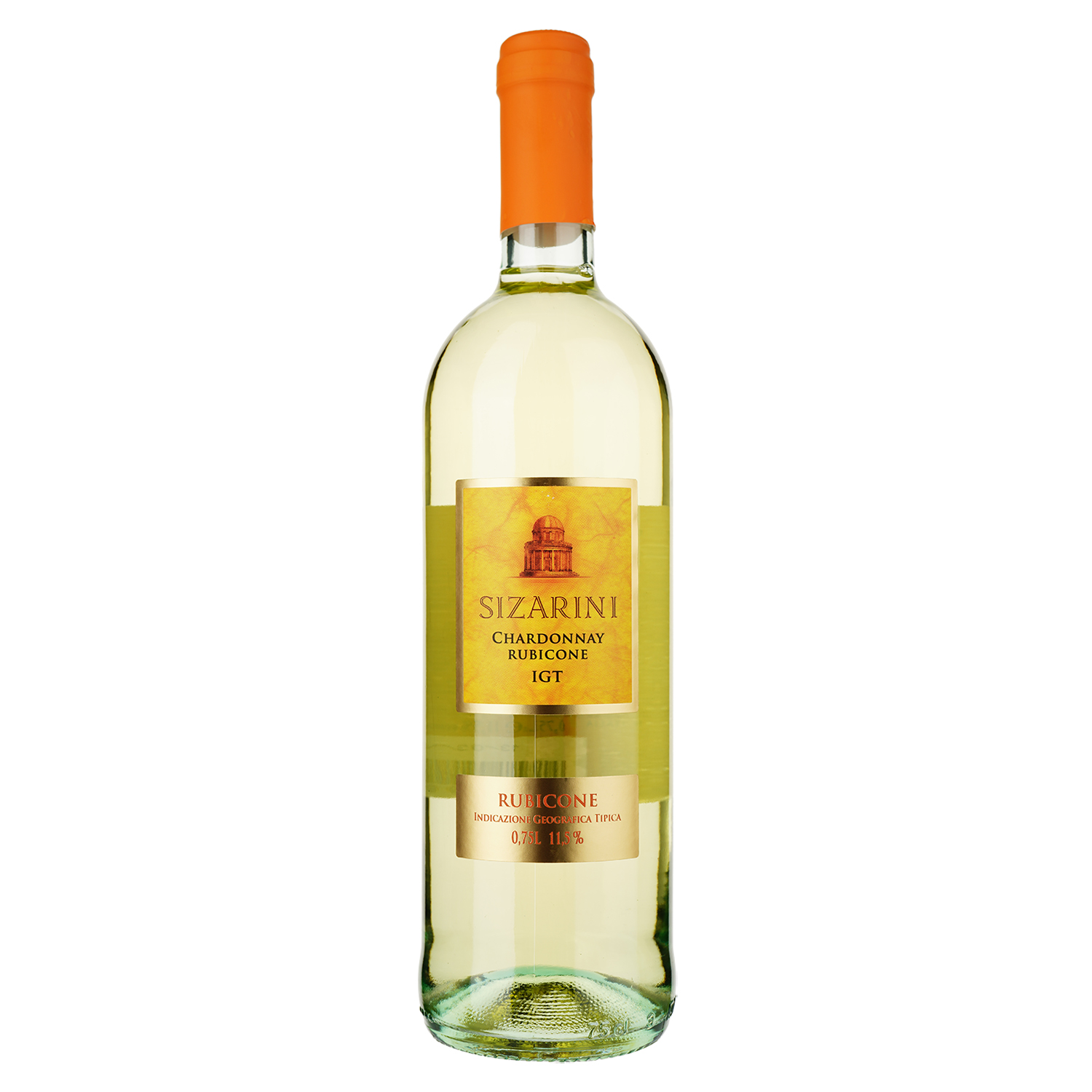 Вино Sizarini Chardonnay Rubicone IGT, белое, сухое, 0,75 л - фото 1