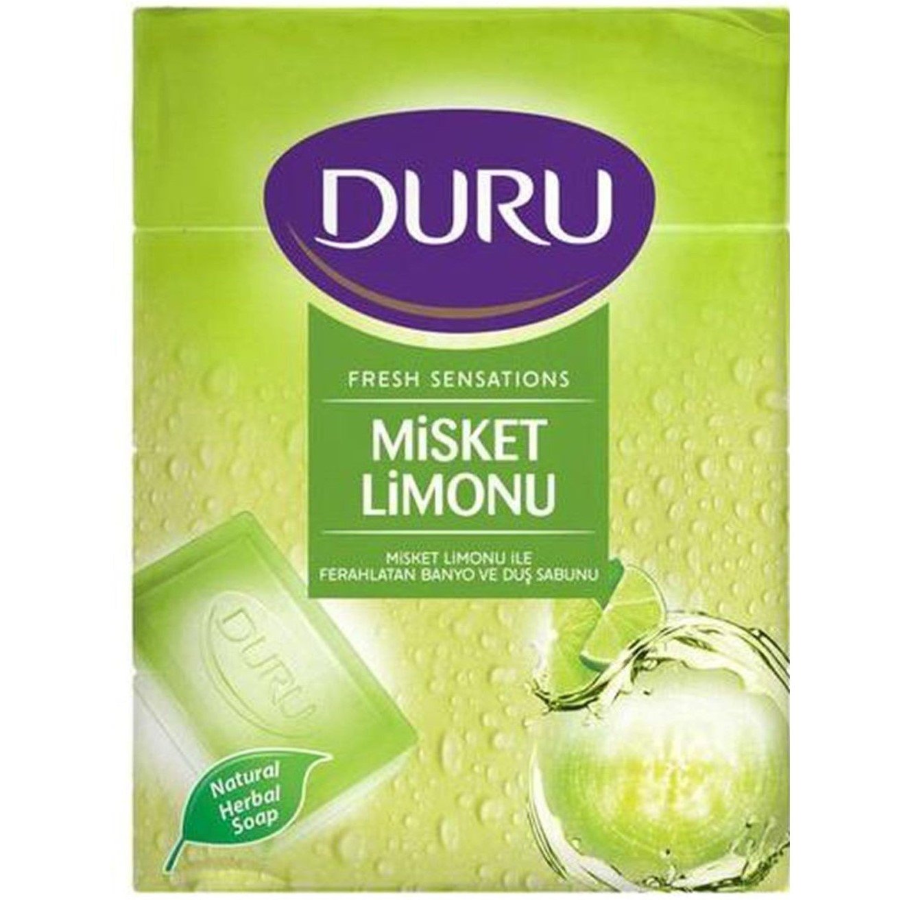 Туалетное мыло для душа Duru Fresh Sensations Сочный лайм, 600 г (4 х 150 г) - фото 1