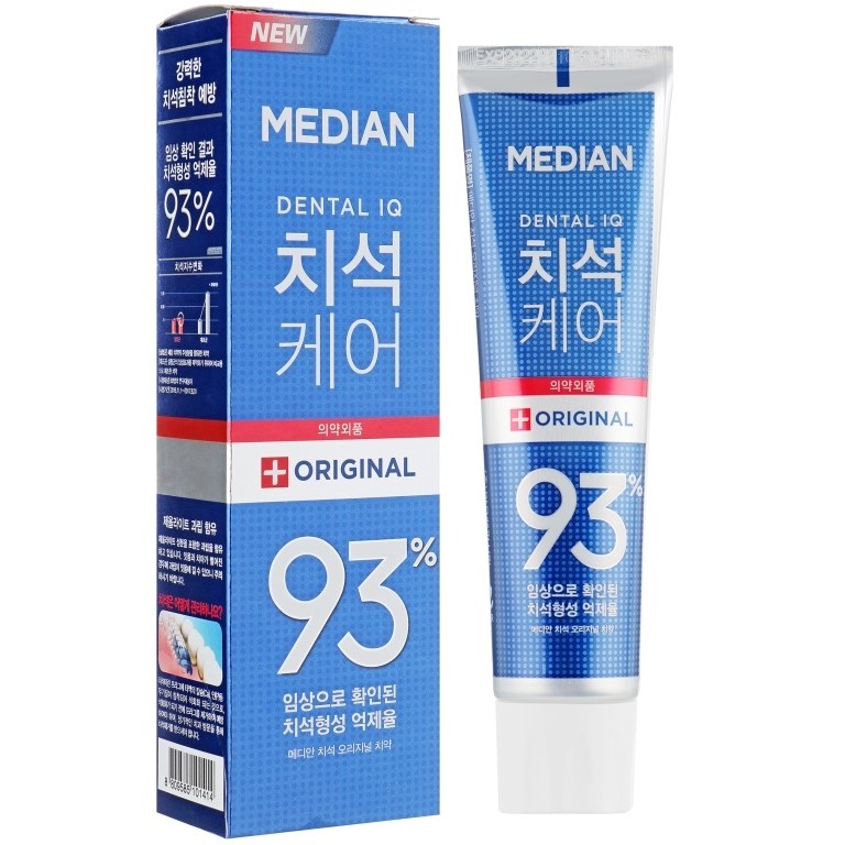 Отбеливающая зубная паста для удаления налета со вкусом мяты Median Toothpaste Original - фото 1