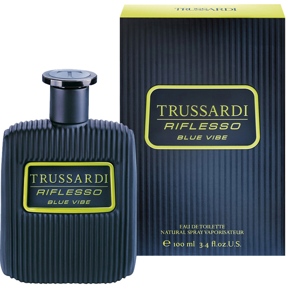 Мужская туалетная вода Trussardi Riflesso Blue Vibe 100 мл - фото 1