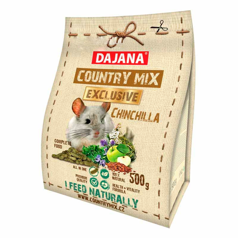 Photos - Rodent Food Dajana Корм  Country mix Exclusive для шиншил, 500 г  (DP410J)
