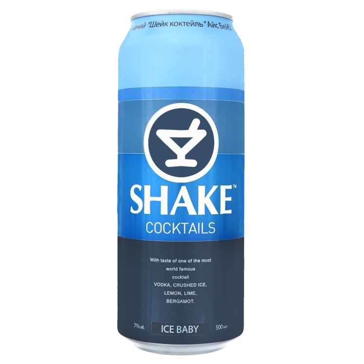 Напій слабоалкогольний Shake Ice Baby, з/б, 7%, 0,5 л (792617) - фото 1
