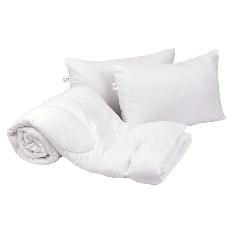 Ковдра з подушкою Руно, силіконові, 172х205 см, 50х70 см, біла (172.52СЛБ_Білий) - фото 1