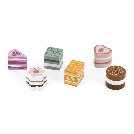 Игрушечные продукты Viga Toys PolarB Деревянные пирожные, 6 шт. (44055) - фото 1