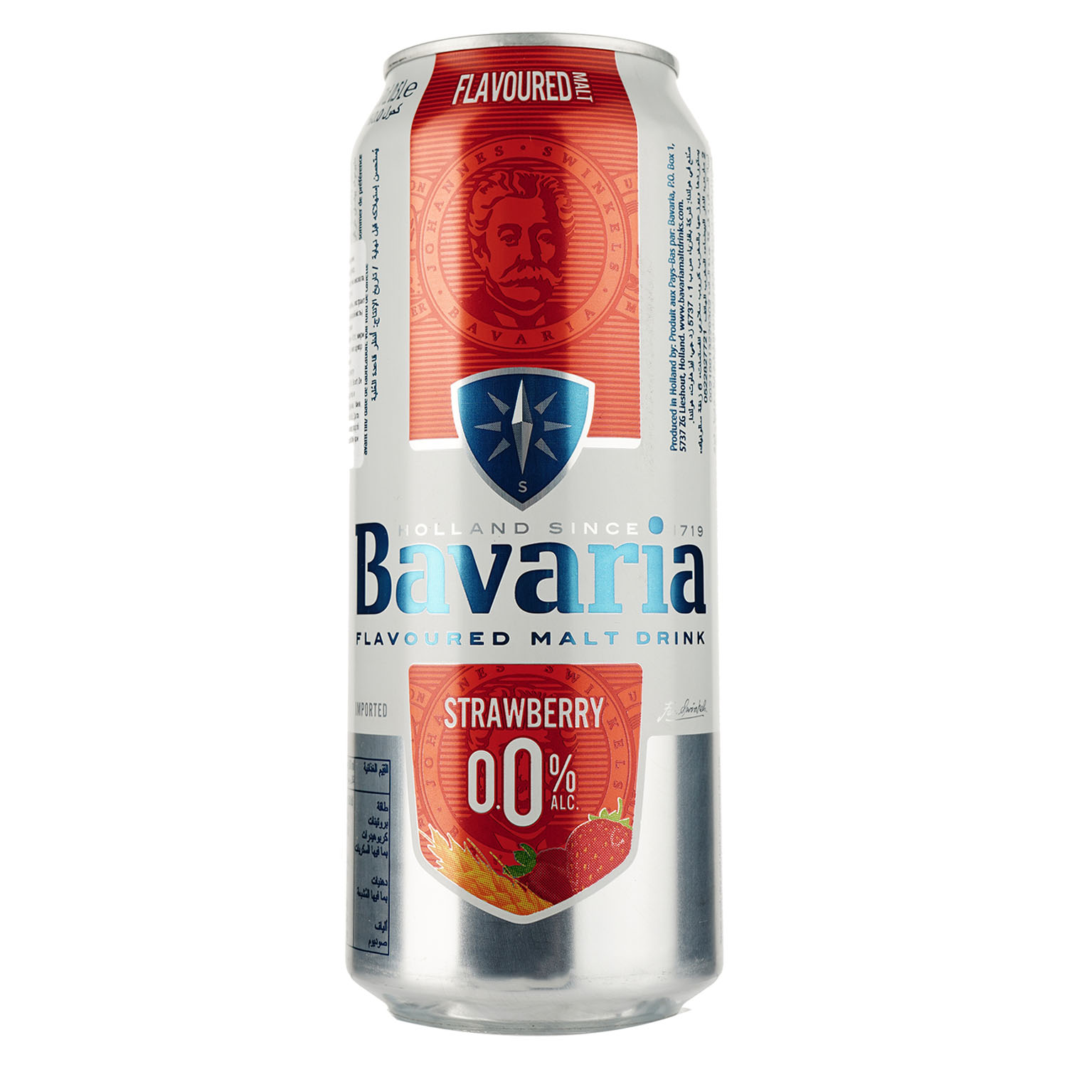 Пиво безалкогольное Bavaria Клубника светлое, ж/б, 0.5 л - фото 1
