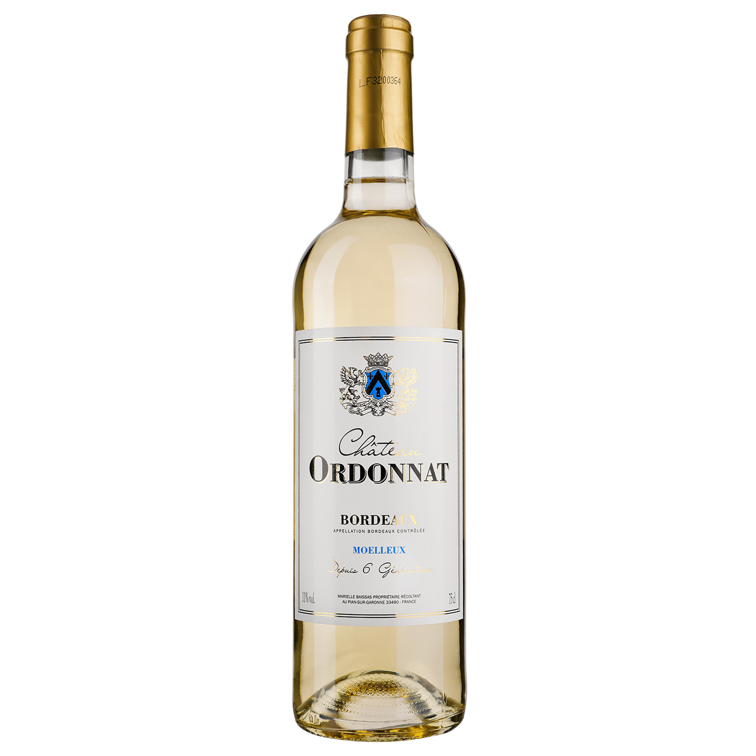 Вино Chateau Ordonnat Bordeaux AOP, біле, сухе, 0,75 л - фото 1
