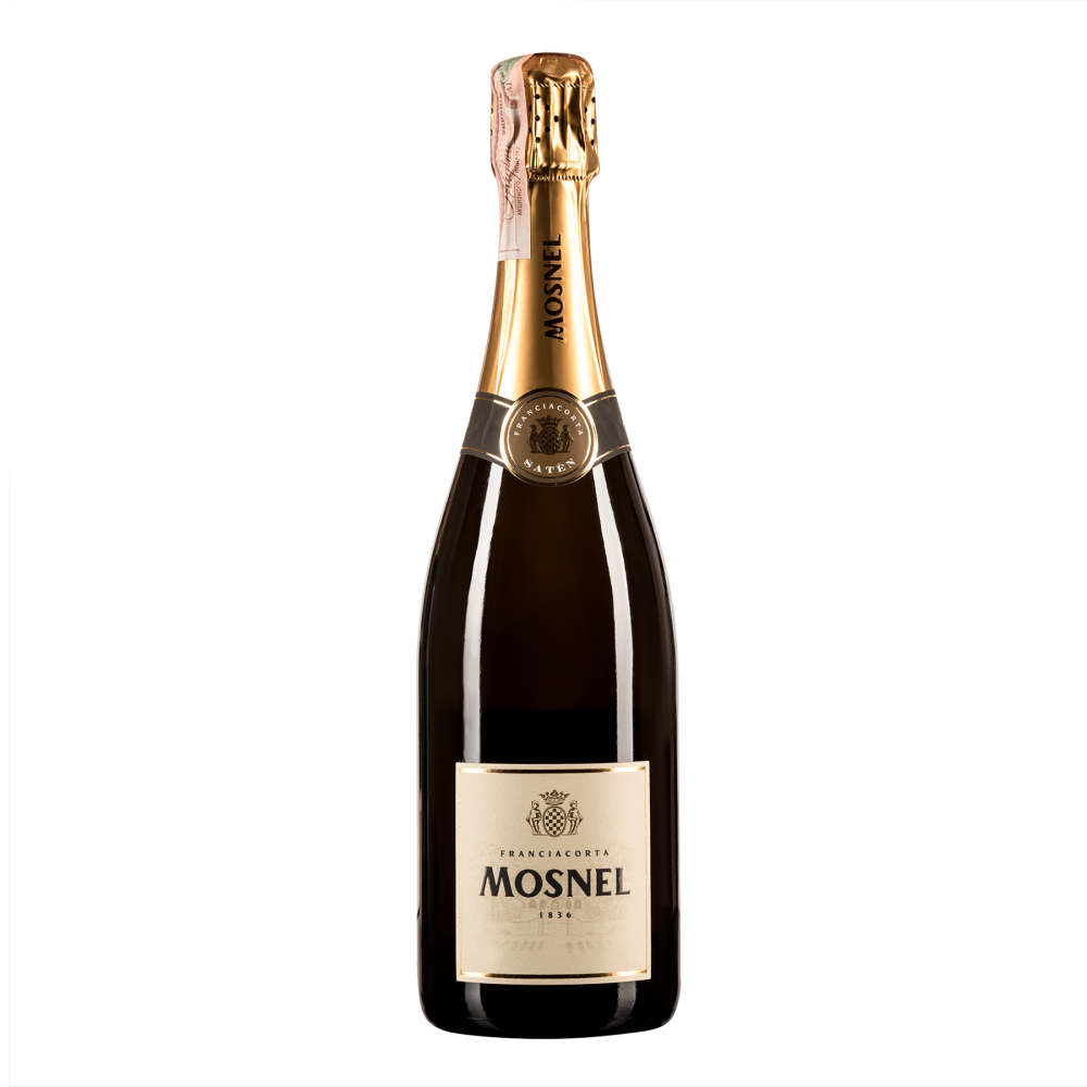 Вино игристое Mosnel Franciacorta Saten Brut, белое, брют, 12%, 0,75 л - фото 1