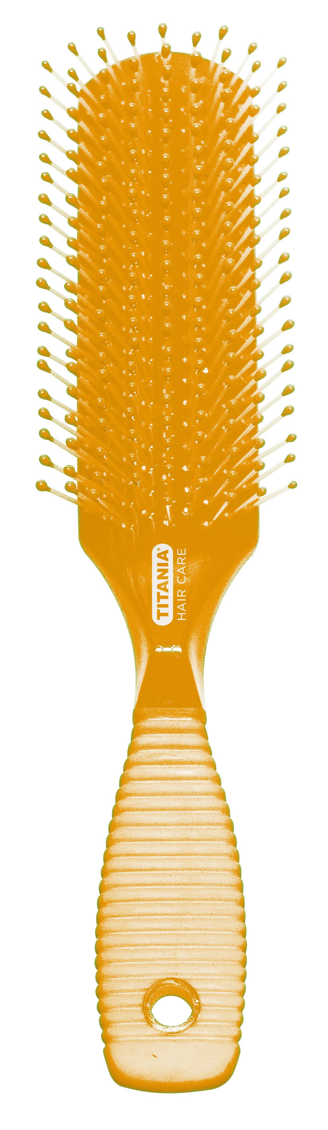 Щітка для волосся Titania масажна, 9 рядів, помаранчевий (1829 оранж) - фото 1