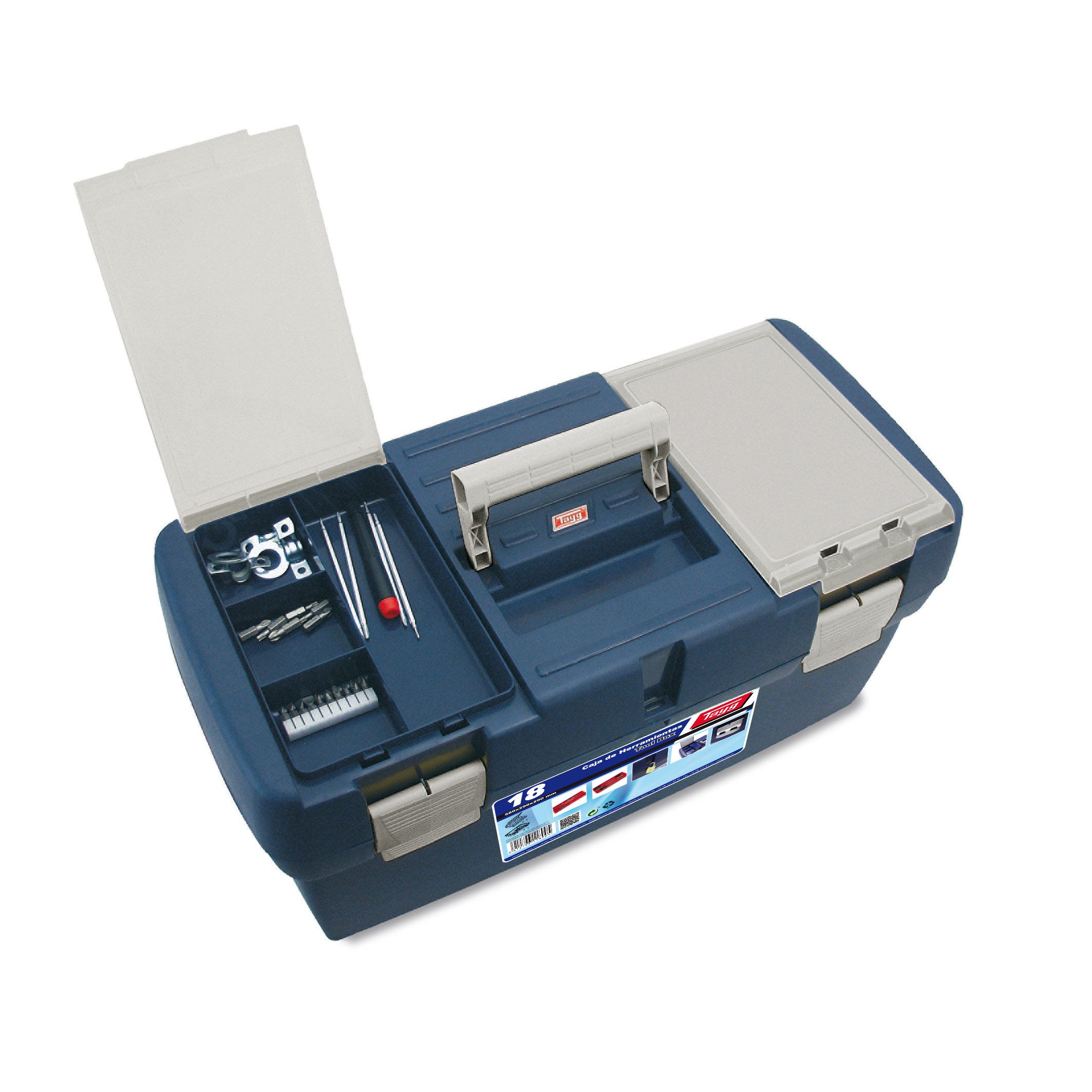 Ящик пластиковый для инструментов Tayg Box 18 Caja htas, 58х29х29 см, синий (118005) - фото 2