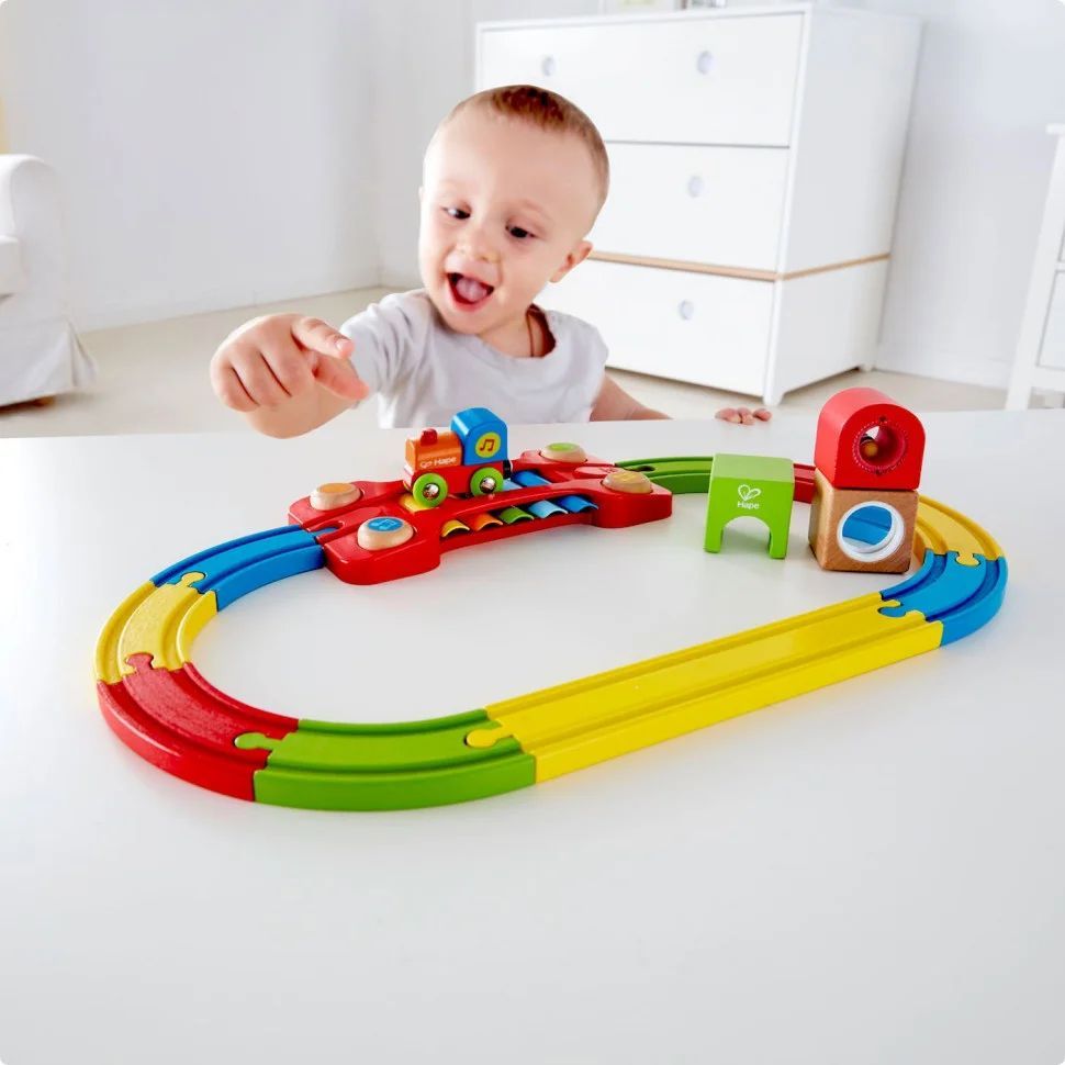 Іграшкова залізниця Hape із ксилофоном 14 елементів (E3822) - фото 3