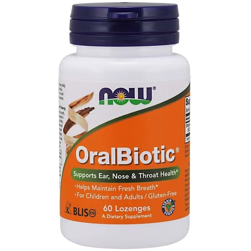 Пробиотики Now Oralbiotic Поддержка здоровья ЛОР-органов 60 таблеток - фото 1