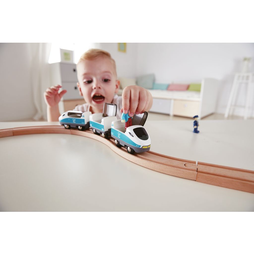 Набор для игрушечной железной дороги Hape Поезд Интерсити с вагонами (E3728) - фото 6