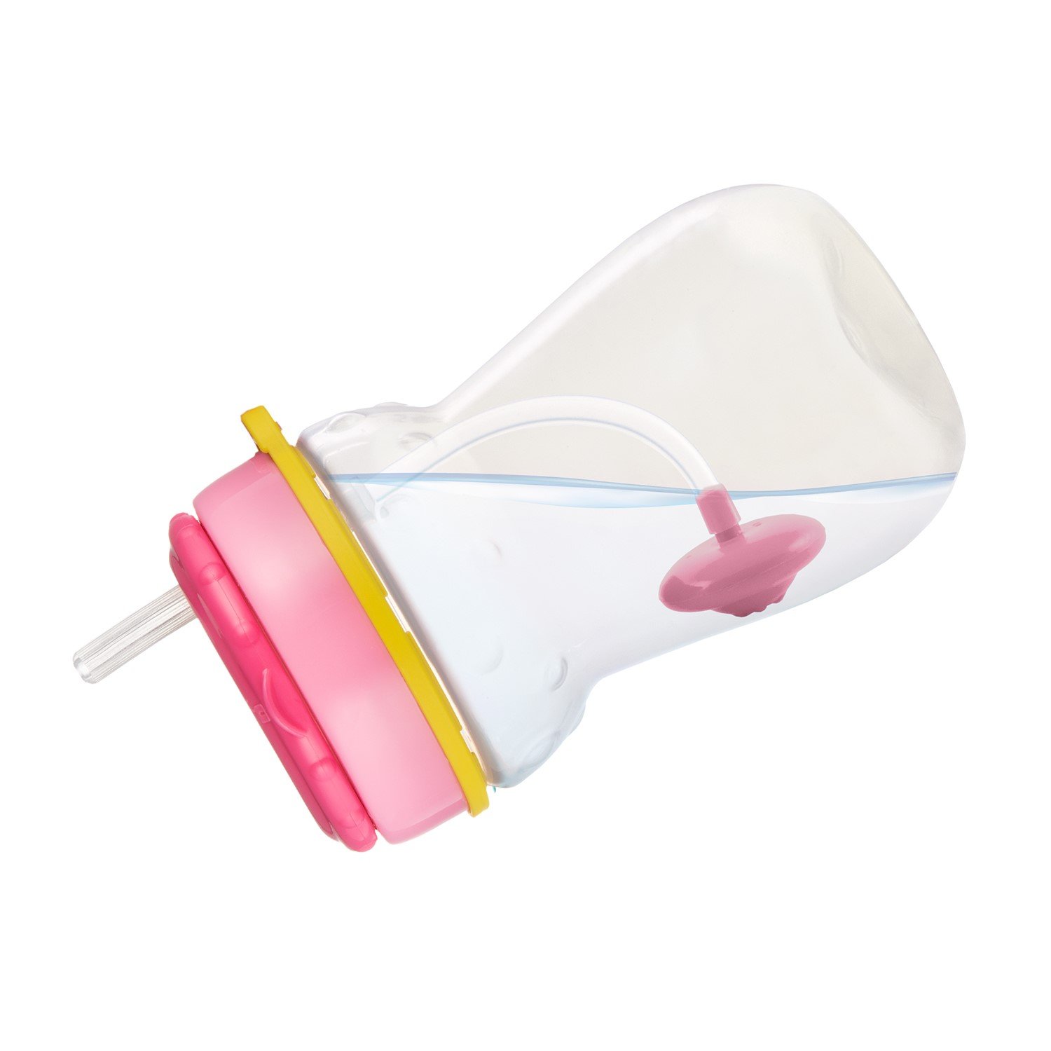 Кружка с силиконовой трубочкой и утяжелителем Canpol babies Котик, 350 мл, розовый (56/521) - фото 5