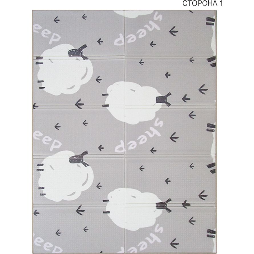 Дитячий килимок Poppet Баранчик Шейп та Дім звіряток двосторонній складний 200х150x1 см (PP023-150H) - фото 2