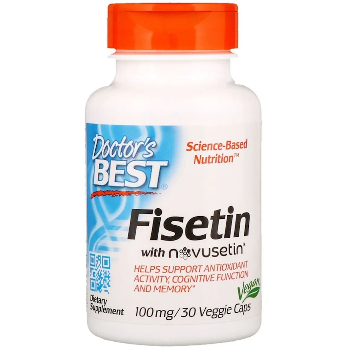 Фізетин Doctor's Best Fisetin with Novusetin для підтримки мозку 100 мг 30 капсул - фото 1