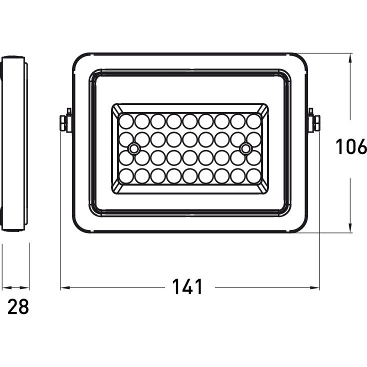 Прожектор Eurolamp LED з датчиком руху чорний (LED-FL-30/65(sensor)) - фото 3