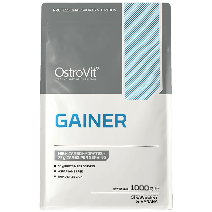 Гейнер OstroVit Gainer Strawberry & Banana 1000 г - фото 2