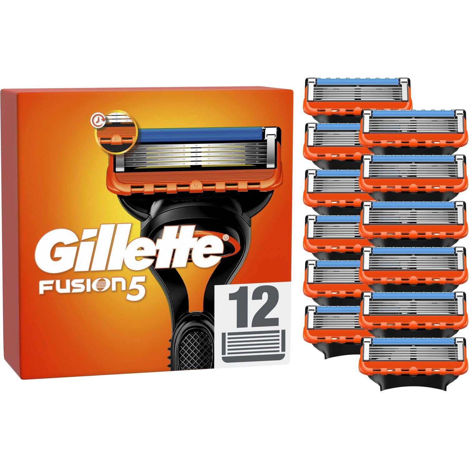 Змінні картриджі для гоління чоловічі Gillette Fusion5 12 шт. - фото 2