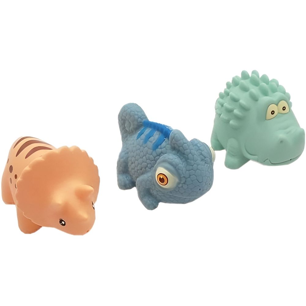 Набор игрушек для купания Bibi Toys Животные: хамелеон, динозавр, крокодил 3 шт. (761070BT) - фото 1