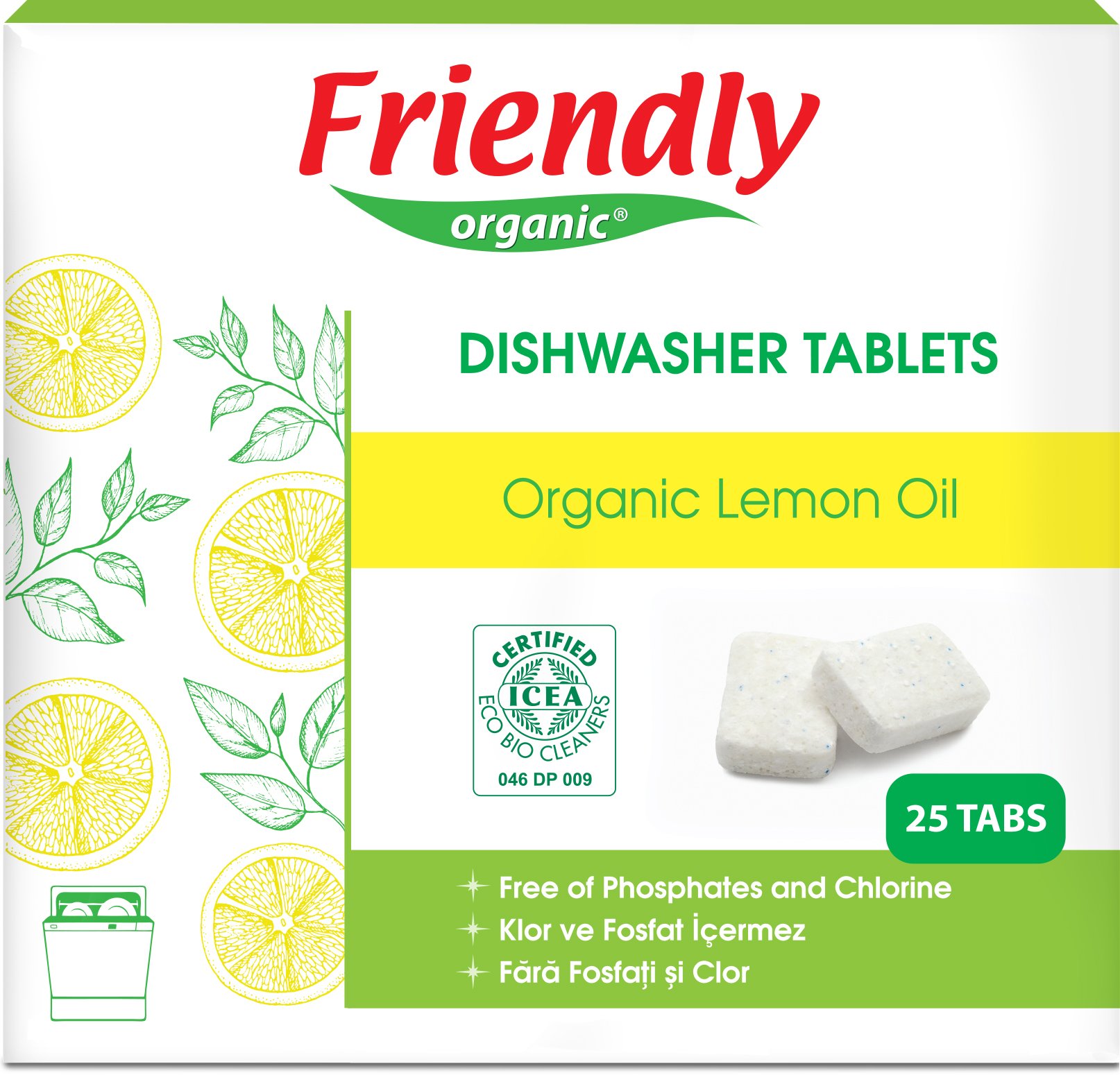 Органічні таблетки для посудомийної машини Friendly Organic, 25 шт. - фото 1