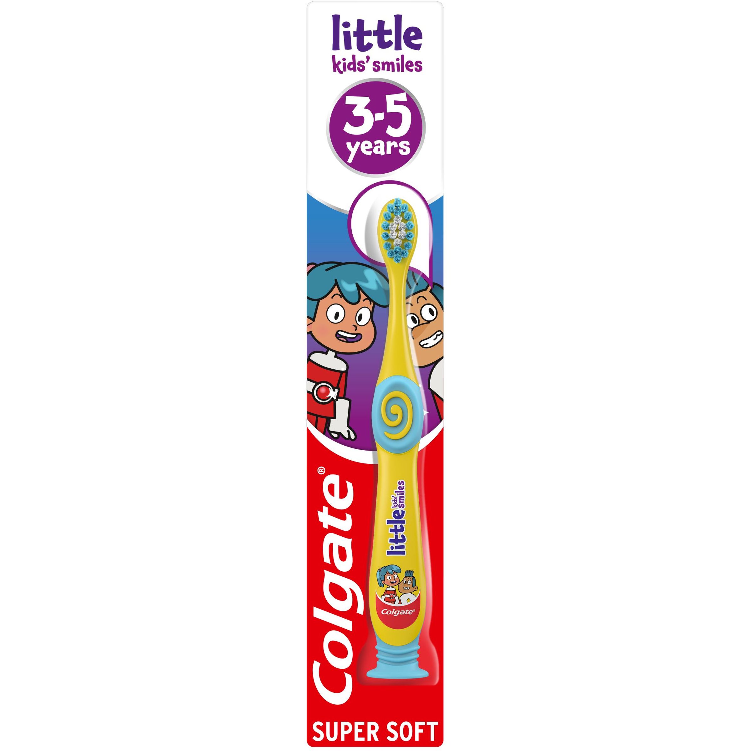 Детская зубная щетка Colgate Little Kids Smiles желтая - фото 1